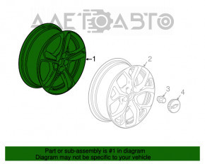 Диск колесный R17 x 7J et41 5*105 Chevrolet Volt 16- бордюрка