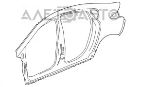 Aripa spate dreapta Chevrolet Volt 16- pe caroserie, neagra, zgarieturi.