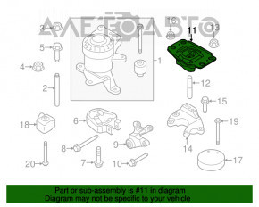 Подушка двигателя левая Ford Fusion mk5 13-20 2.0Т 2.5