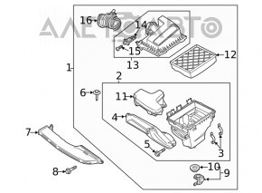 Корпус воздушного фильтра Ford Fusion mk5 13-20 2.5 дефект