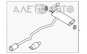 Выпускная трасса на 1 трубу Ford Fusion mk5 13-20 2.5, 1.5T, 1.6T без катализатора, ржавая, вмятины