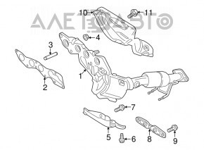 Colector de evacuare cu catalizator pentru Ford Fusion mk5 13-20 2.5