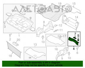 Capacul portbagajului pentru Ford Fusion mk5 13-16 este uzat