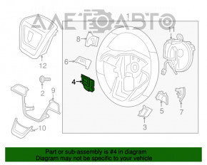 Butonul de control de pe volanul stâng al Ford Fusion mk5 13-20