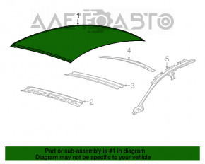 Acoperiș metalic Ford Fusion mk5 13-20 fără panoramică, bare