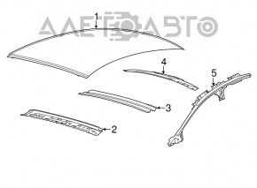 Acoperiș metalic Ford Fusion mk5 13-20 fără panoramică, bare