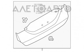 Накладка крышки багажника Ford Fusion mk5 13-16 под номер, слом креп