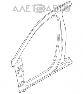 Bara caroserie centrală stânga Ford Fusion mk5 13-20 neagră pe caroserie, bare