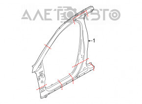 Bara caroserie centrală stângă Ford Fusion mk5 13-20 pe caroserie