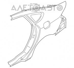 Aripa spate dreapta Ford Fusion mk5 13-20 albastru.