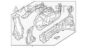 Farul din față dreapta Ford Fusion mk5 13-20 alb fără suport pe caroserie, becuri