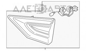 Lampa capac interior portbagaj stanga Ford Fusion mk5 13-16 nou original