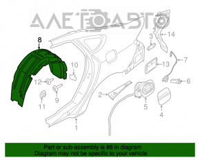 Aripa spate dreapta Ford Fusion mk5 13-20