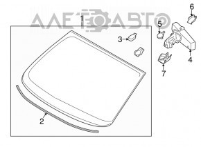 Parbriz Ford Fusion mk5 13-20 fără senzor de ploaie, aer pe margine, PILKINGTON