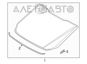 Geam spate Ford Fusion mk5 17-18 pentru antena, zgarieturi