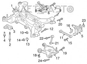 Butucul roții spate stânga Ford Fusion mk5 13- cu senzor ABS