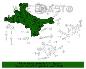 Bara spate Ford Fusion mk5 13-20 FWD crăpată 1C/B.