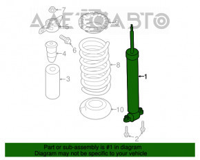 Amortizor spate dreapta Ford Fusion mk5 13-20 FWD fără suport