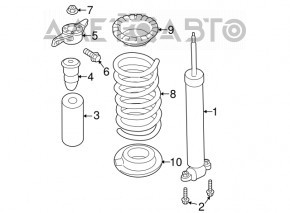 Amortizor spate stânga Ford Fusion mk5 13-20 FWD