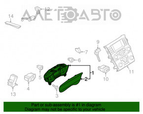 Panoul de instrumente Ford Fusion mk5 13-16, 1 display, mic, 107k, zgârieturi