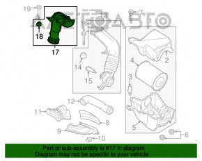 Воздуховод на коллектор Ford Fusion mk5 13-16 2.0Т