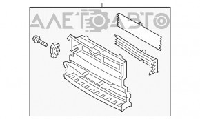 Jaluzele deflectorului de radiator Ford Fusion mk5 13-16, asamblate, partea inferioară cu motor și palete