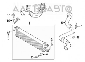 Патрубок на интеркулер левый Ford Fusion mk5 13-16 2.0T