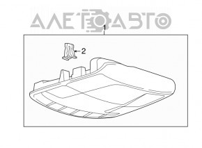 Plafonul de iluminare frontal pentru Ford Fusion mk5 17-18 gri sub geamul de vizualizare