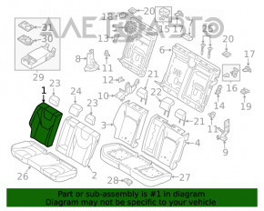 Bancheta din spate a doua rânduri Ford Fusion mk5 13-16 SE, piele neagră