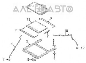 Geam asamblat Ford Fusion mk5 13-20, parasolar gri.