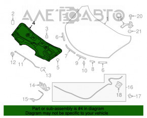 Izolarea capotei Nissan Rogue 14-20 se desprinde.