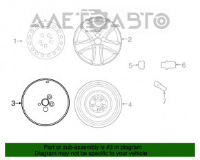 Диск колесный R17 5*114.3 Toyota Camry v50 12-14 usa XLE бордюрка