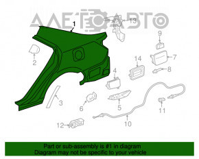 Aripa spate stânga Toyota Camry v50 12-14 SUA.