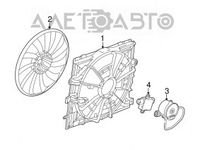 Difuzorul carcasei radiatorului asamblat Cadillac CTS 14- 2.0T, 3.6