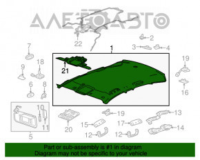 Acoperirea tavanului pentru Cadillac CTS 14- fără plafon panoramic