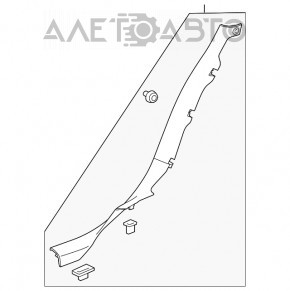 Capac prag interior spate dreapta Cadillac CTS 14- gri.