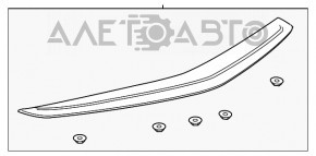 Спойлер крышки багажника Cadillac CTS 14- со стоп-сигналом