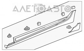 Порог правый Cadillac CTS 14-