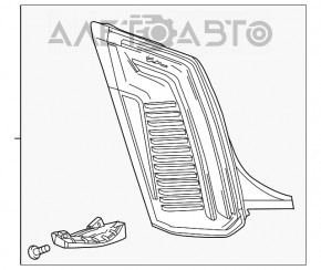 Lampa dreapta Cadillac CTS 14 - geamul este spart