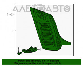 Lampa dreapta Cadillac CTS 14 - geamul este spart