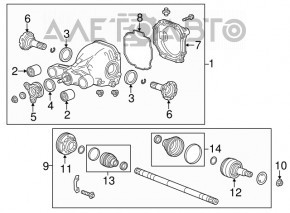 Diferențialul spate reductor Cadillac CTS 14- AWD