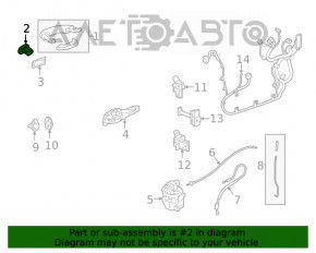 Manerul exterior al ușii din spate dreapta Chevrolet Equinox 18-