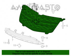 Решетка радиатора grill Chevrolet Volt 11-15
