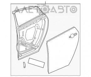 Ușa din spate dreapta asamblată Chevrolet Volt 16- keyless, alb GAZ