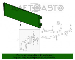 Radiatorul de răcire a transmisiei automate Chevrolet Volt 16- nou TYC Taiwan