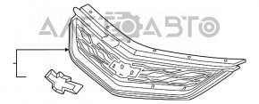 Решетка радиатора grill Chevrolet Volt 16- с эмблемой