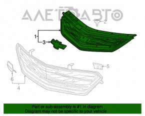 Решетка радиатора grill Chevrolet Volt 16- с эмблемой OEM