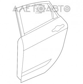 Ușa asamblată spate stânga Chrysler 200 15-17 grafit PAU, bara