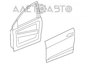 Ușă asamblată față stânga Chrysler 200 15-17 roșie, zgârieturi minore