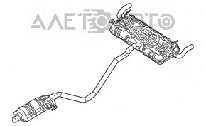 Silencer spate bara Chrysler 200 15-17 2.4, 2 tevi